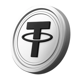 Tether USDT-munt bij de accountinformatie