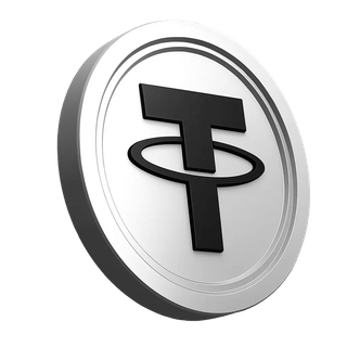 USDT-munt van Tether afgebeeld in het informatiegedeelte van het platform